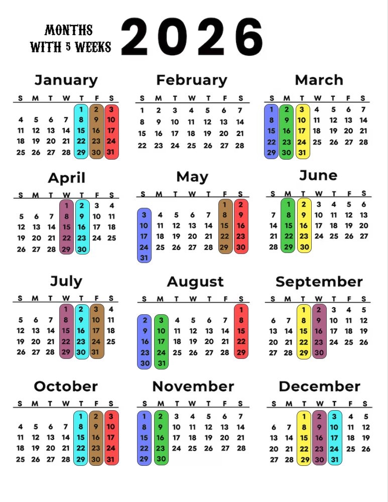 2026 Calendar of MBMA