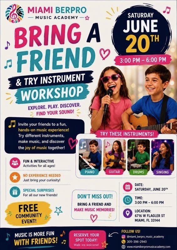 Refer a Friend Bring a Friend, Play Music & Get your Gift